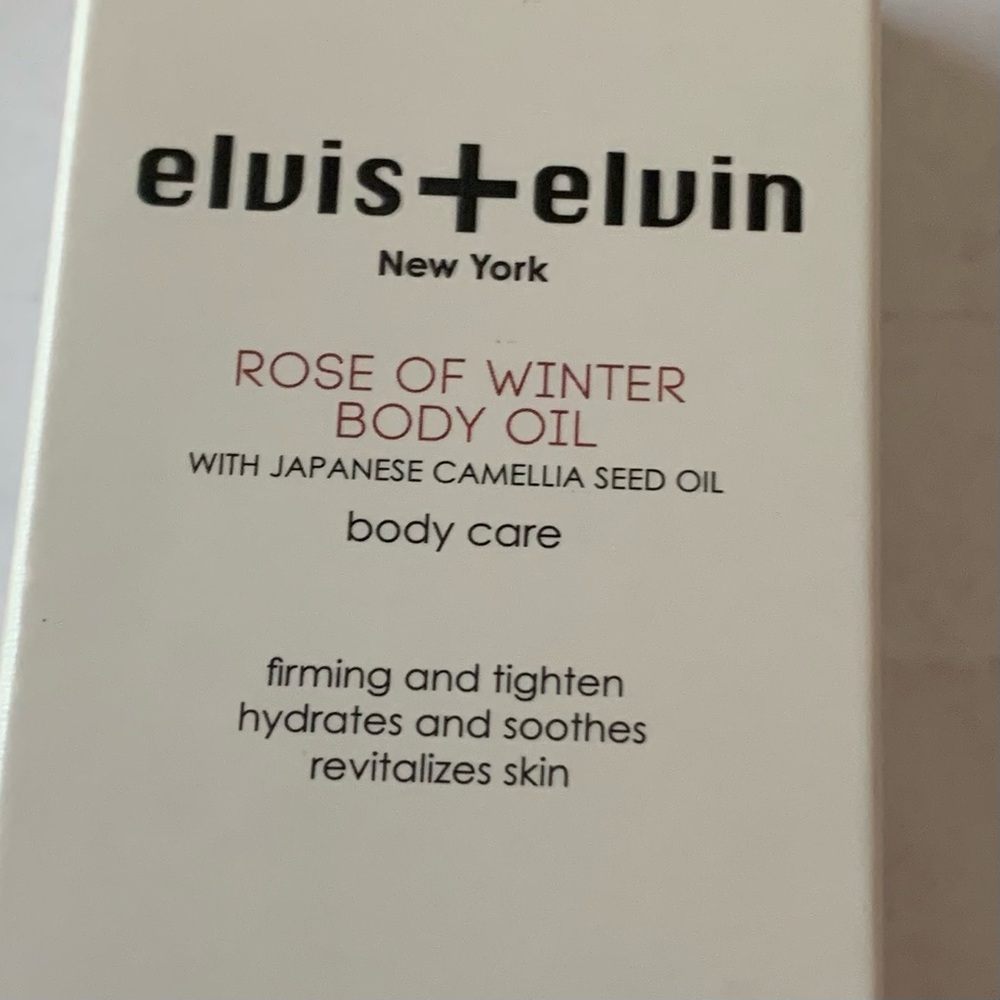 Elvis + Elvin NY Rose of Winter Body Oil with Japanese Camellia Oil 3.7 oz NIB - Picture 4 of 9